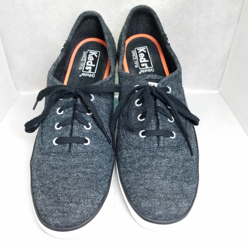 Keds Charcoal Gray Flannel Sneakers